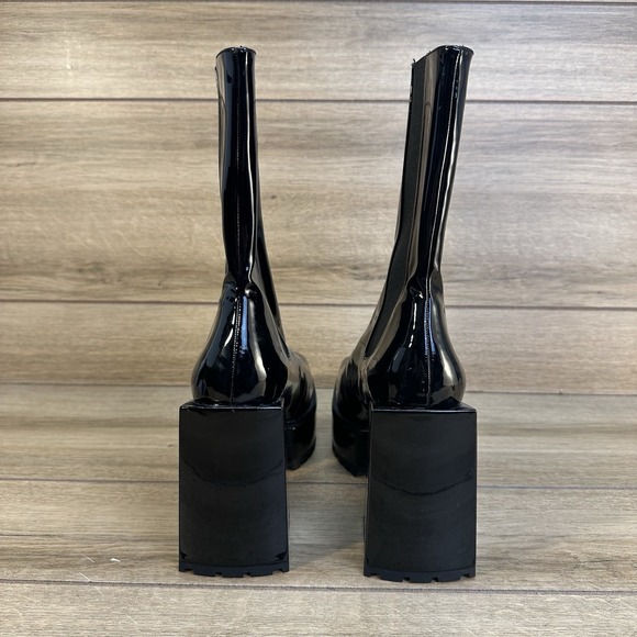 POSTER GIRL Toxic Behavior Platform Chelsea Boots Size 9 Chunky Black Dolls Kill - Picture 7 of 16